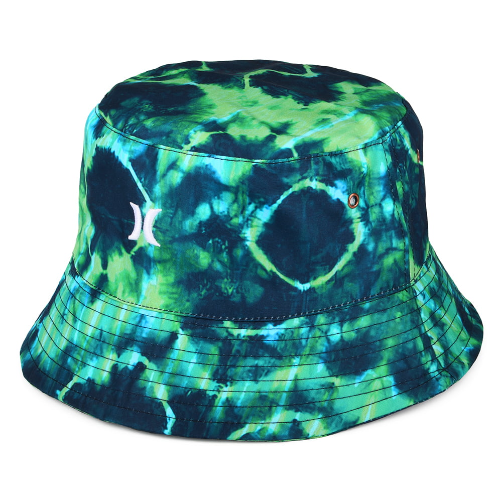 Hurley Hats Small Logo Tie Dye Bucket Hat - Navy-Green