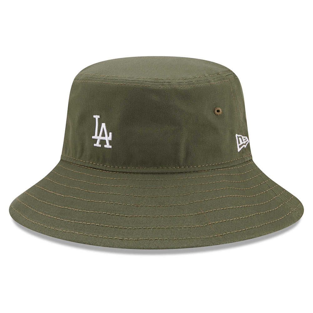 New Era L.A. Dodgers Cotton Tapered Bucket Hat - MLB Team Tab - Olive