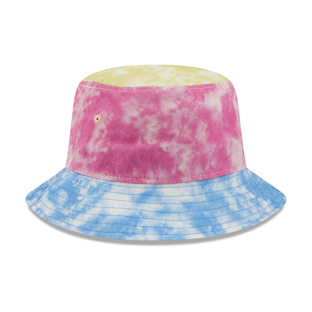 New Era Womens Tapered Bucket Hat - Tie Dye - Blue-Pink-Yellow