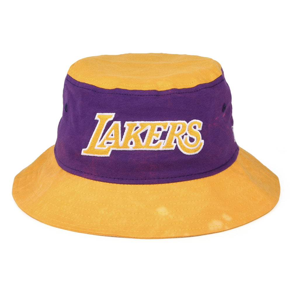 New Era L.A. Lakers Bucket Hat - NBA Washed Pack - Yellow-Purple