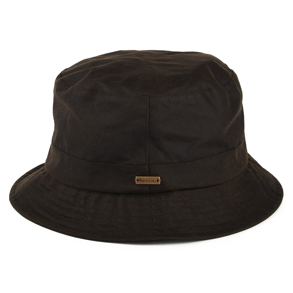 Barbour Hats Dovecote Waxed Cotton Bucket Hat - Olive