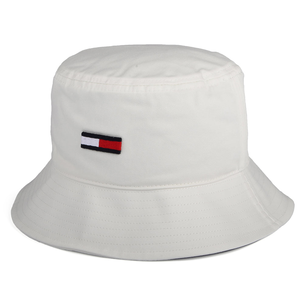 Tommy Hilfiger Hats TJW Flag Organic Cotton Bucket Hat - Ecru