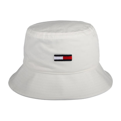 Tommy Hilfiger Hats TJW Flag Organic Cotton Bucket Hat - Ecru