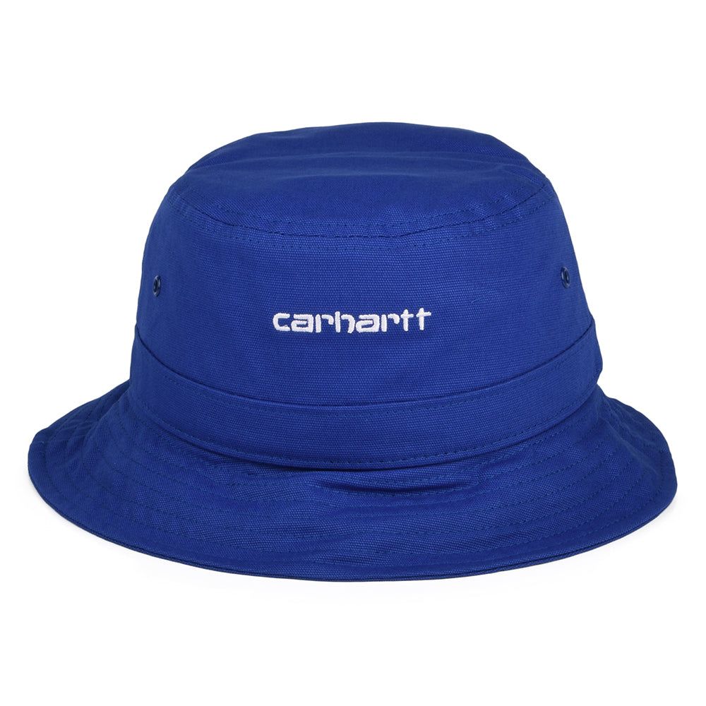 Carhartt WIP Hats Cotton Canvas Script Bucket Hat - Blue