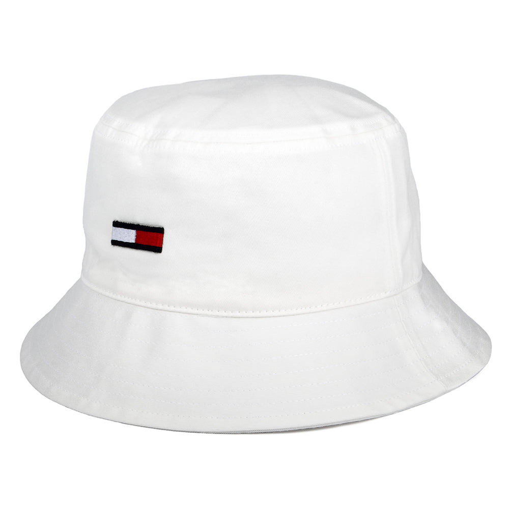 Tommy Hilfiger Hats TJW Flag Organic Cotton Bucket Hat - White