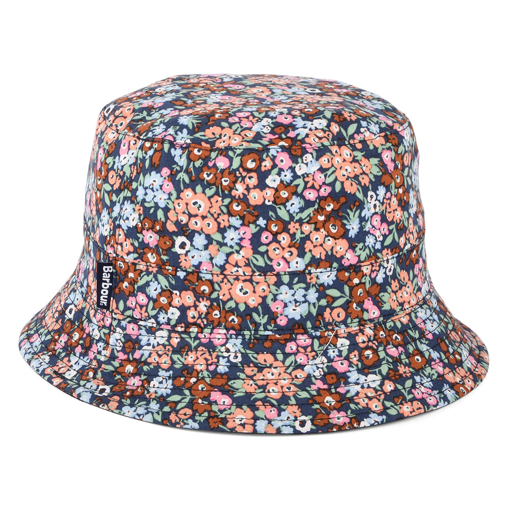 Barbour Hats Adria Cotton Reversible Bucket Hat - Navy Blue