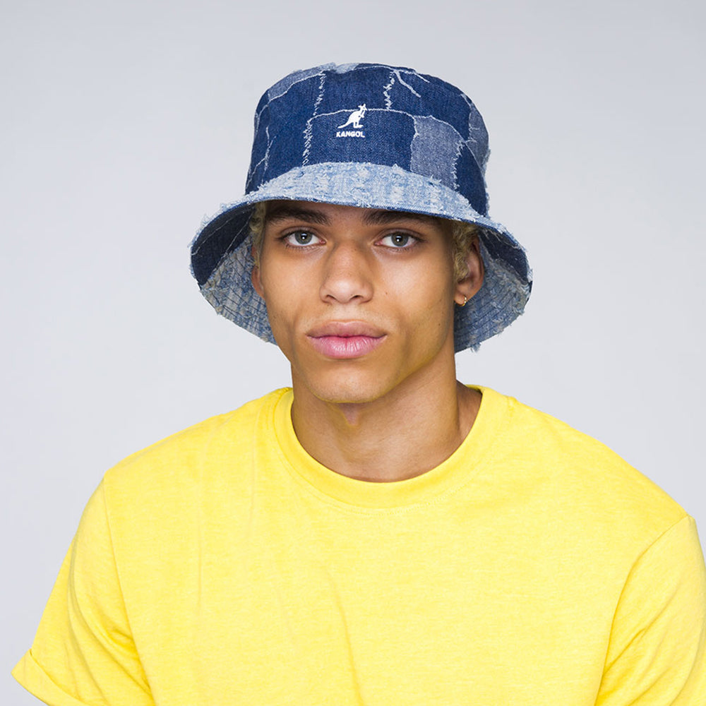 Kangol Denim Mashup Bucket Hat - Blue