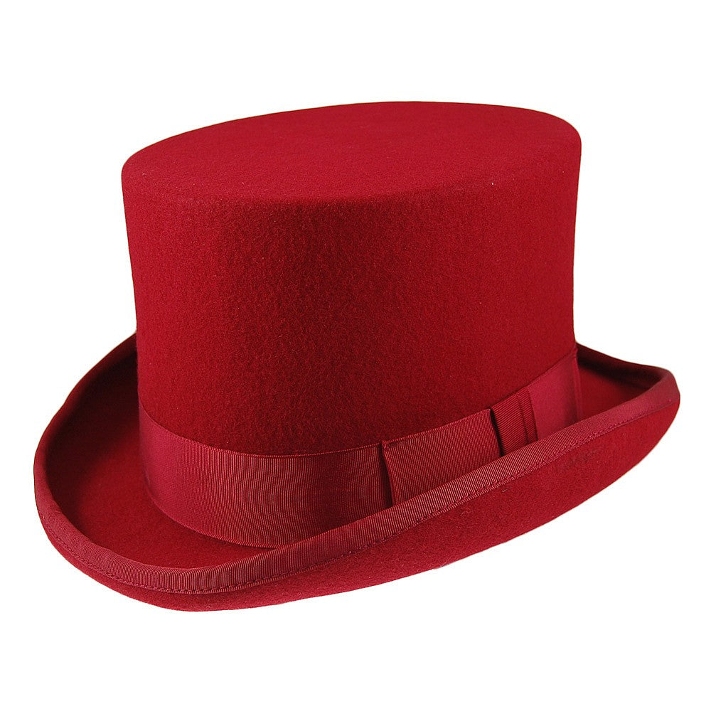 Christys Hats Wool Felt Top Hat - Red – Village Hats