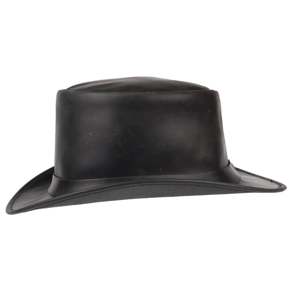 Jaxon & James Leather Top Hat - Black