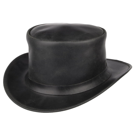 Jaxon & James Leather Top Hat - Black