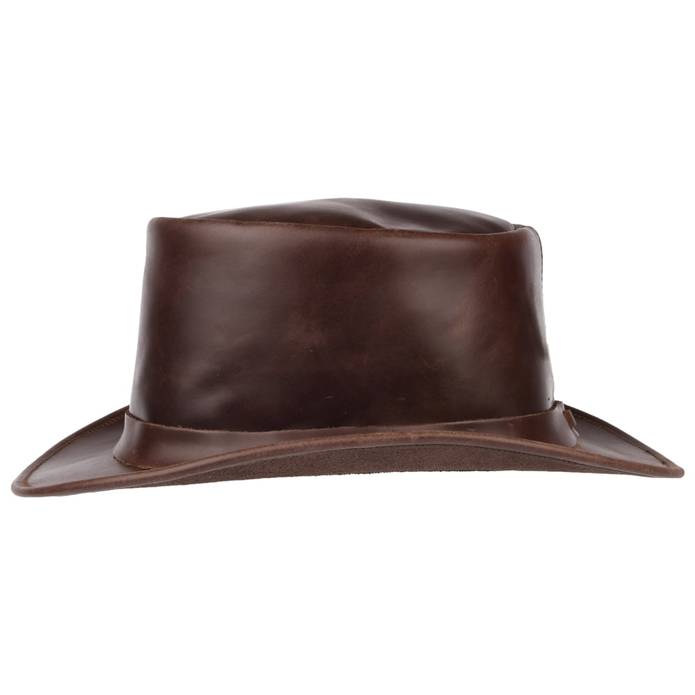 Jaxon & James Leather Top Hat - Brown