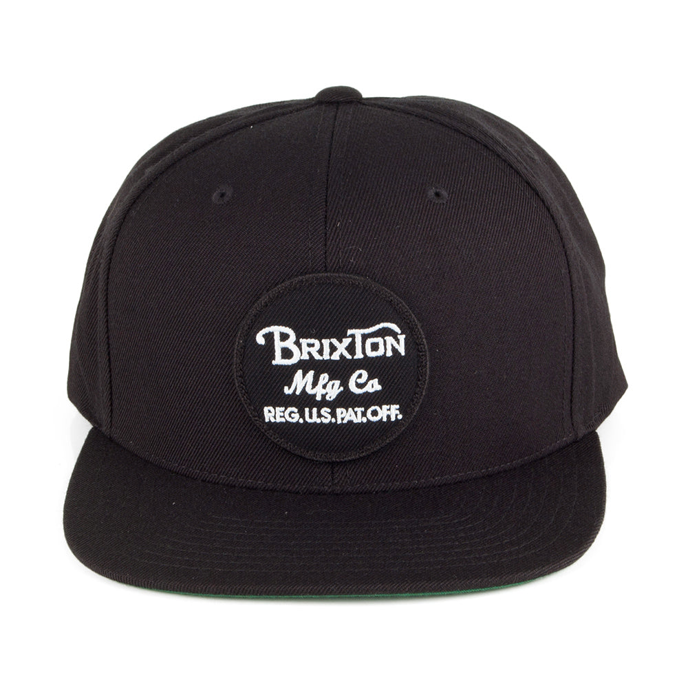 Brixton Hats Wheeler Cotton Snapback Cap - Black