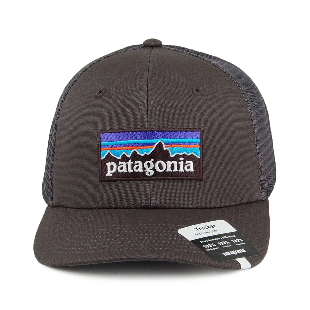 Patagonia Hats P-6 Logo Organic Cotton Trucker Cap - Grey