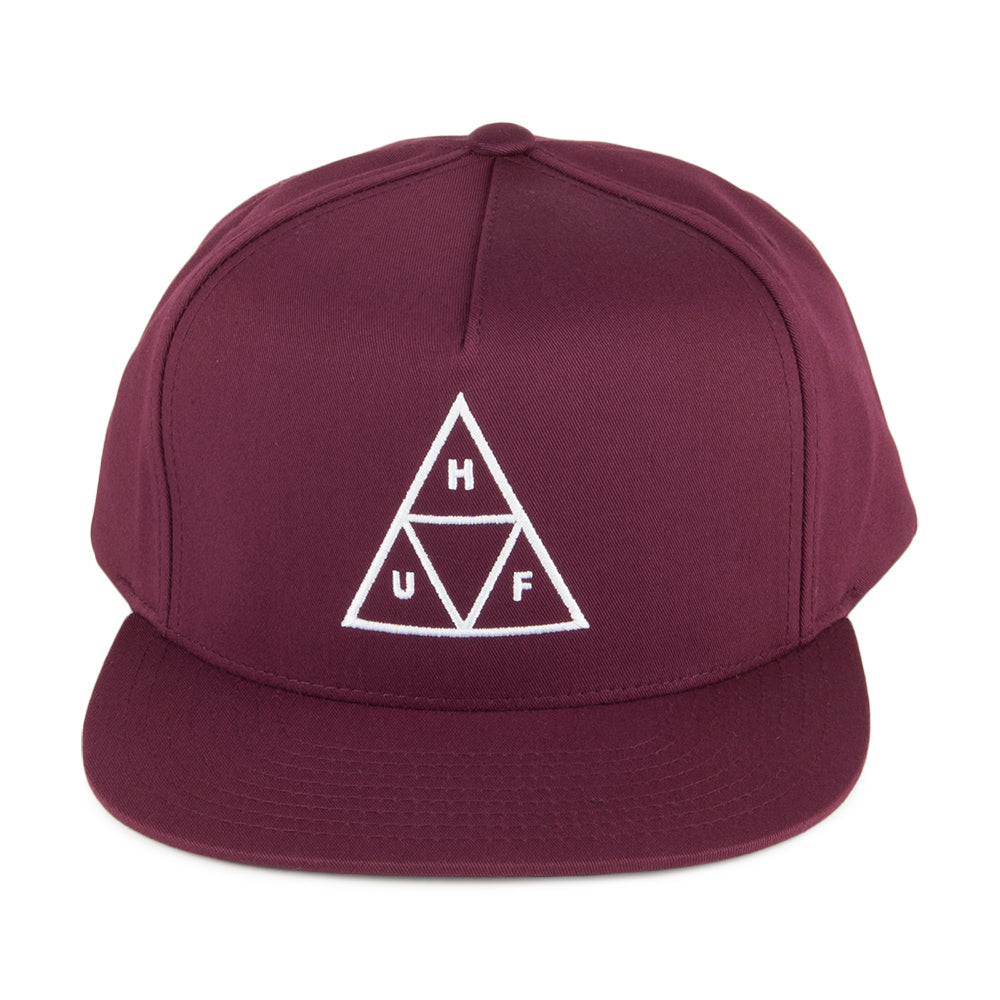 HUF Triple Triangle Snapback Cap - Burgundy