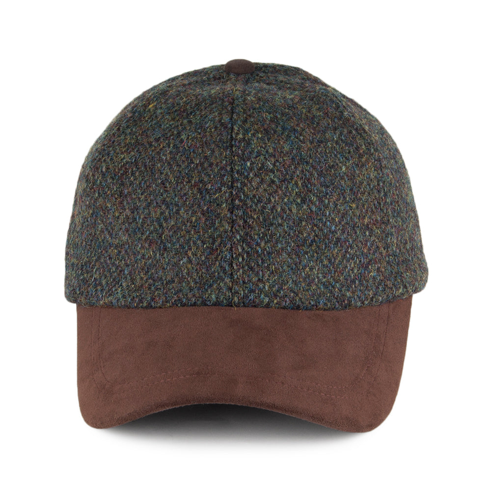 Failsworth Hats Harris Tweed Baseball Cap - Green-Mix