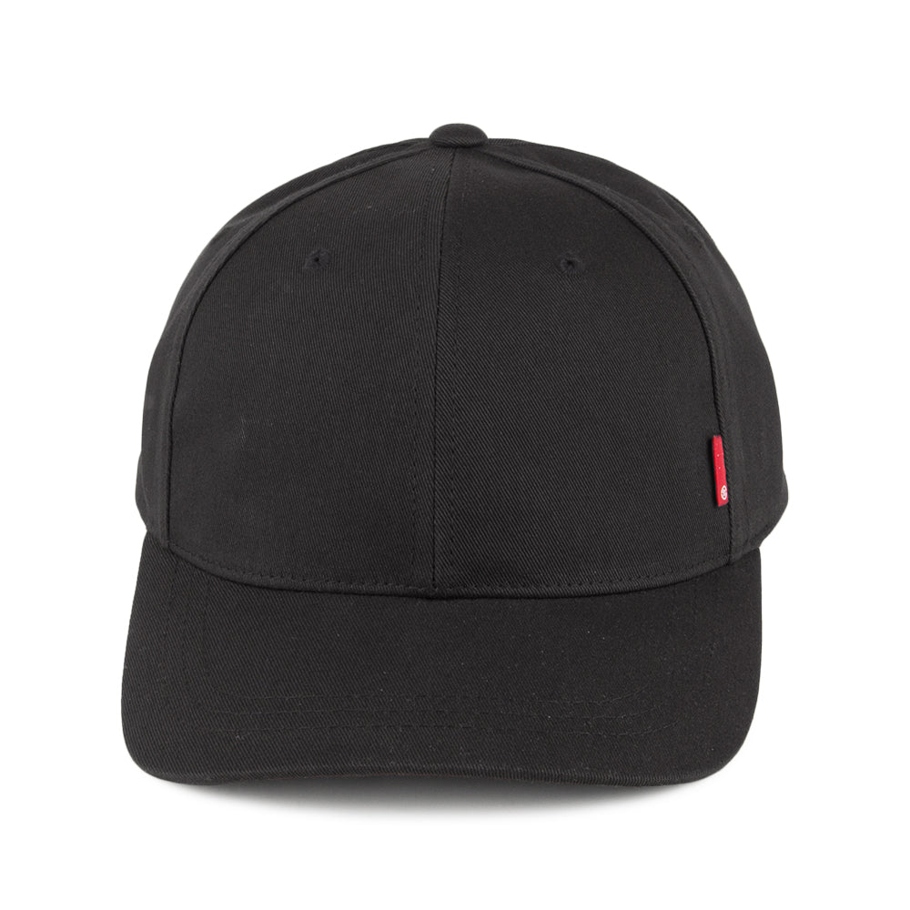 Levi's Hats Classic Twill Red Tab Baseball Cap - Black With Blank Tab