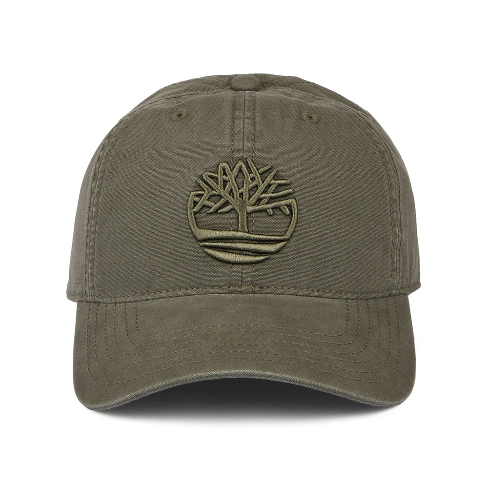 Timberland Hats Soundview Cotton Canvas Baseball Cap - Olive