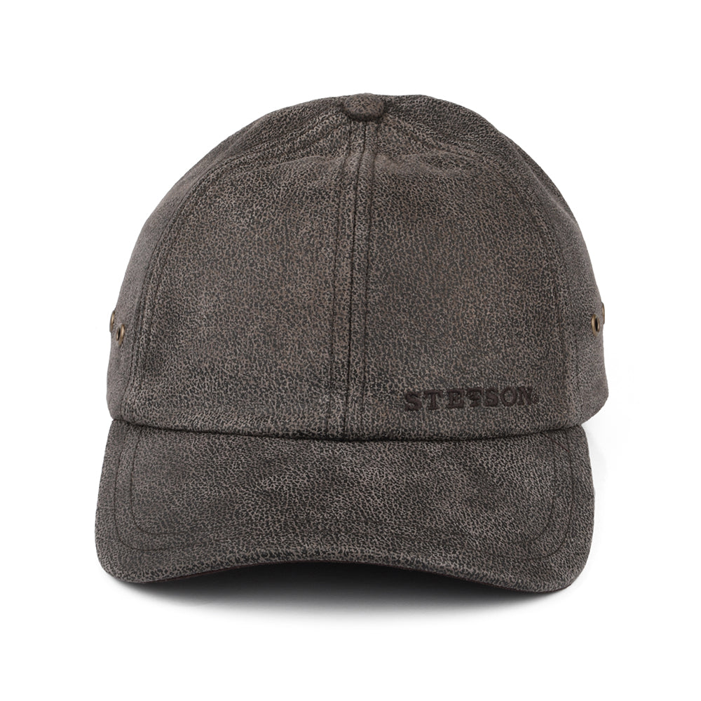 Stetson Hats Leather Baseball Cap - Brown