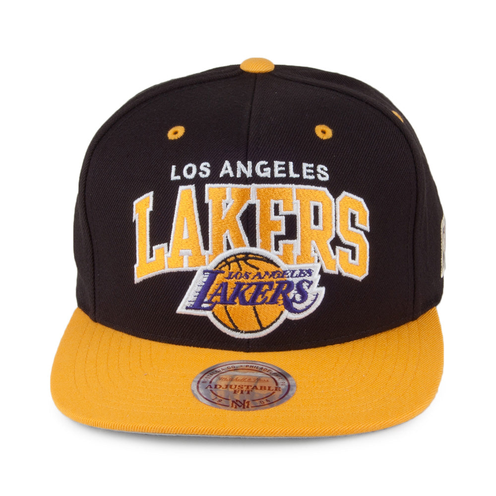 Mitchell & Ness L.A. Lakers Snapback Cap - NBA Arch 2 Tone - Black-Yellow