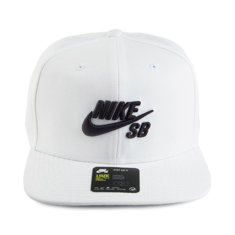 Nike SB Hats Icon Pro Snapback Cap - White