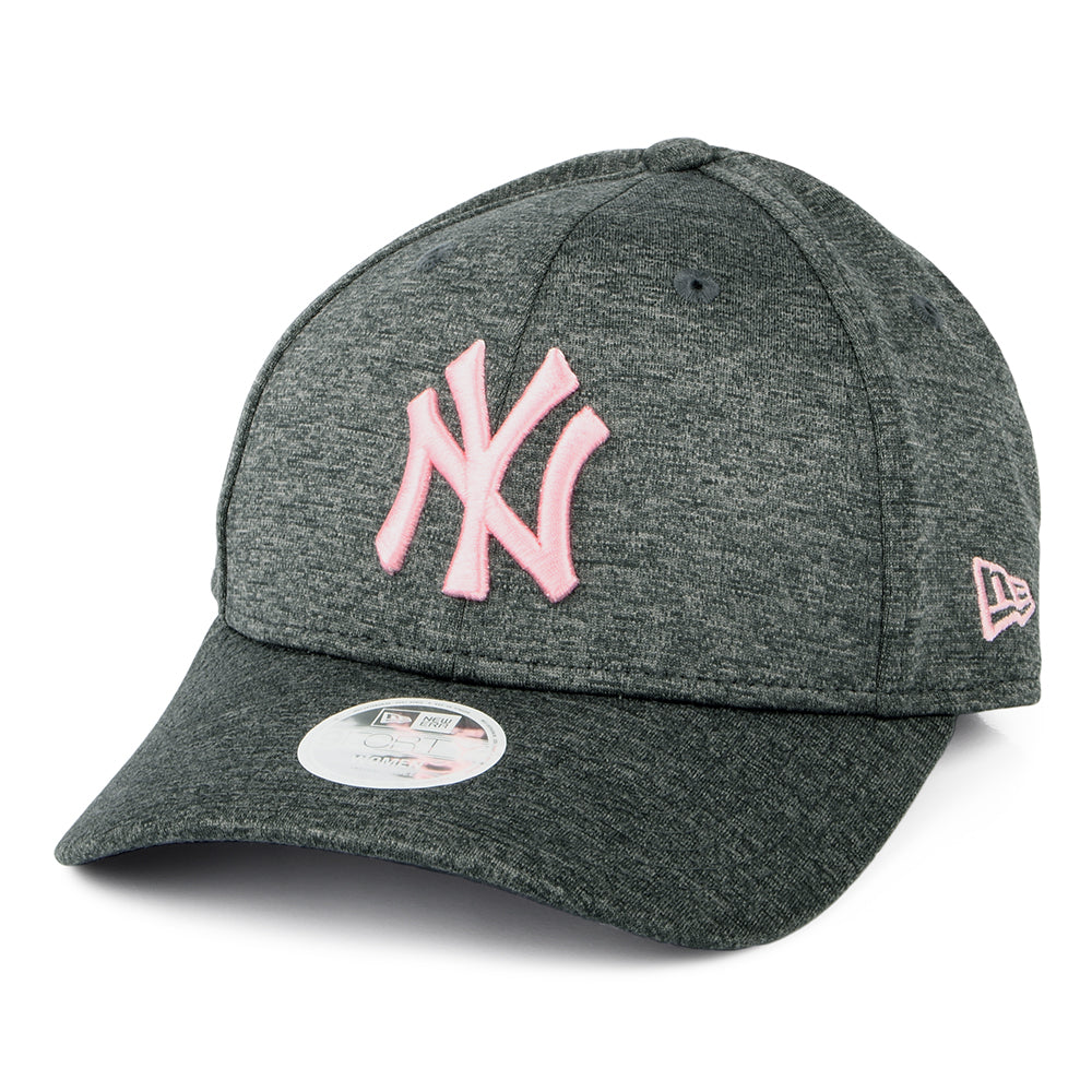 New Era Womens 9FORTY New York Yankees Baseball Cap - MLB Tech Jersey - Graphite-Pink