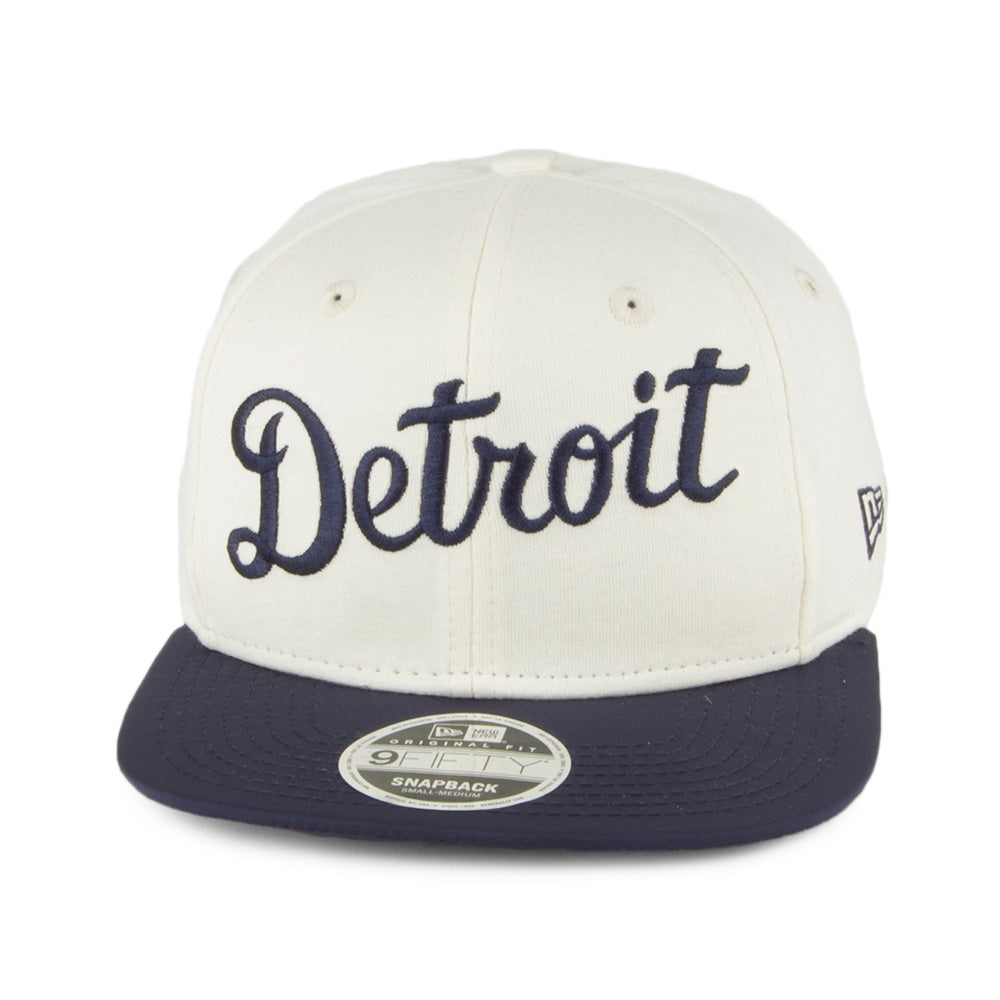 New Era 9FIFTY Detroit Tigers Baseball Cap - The Lounge - Cream-Navy