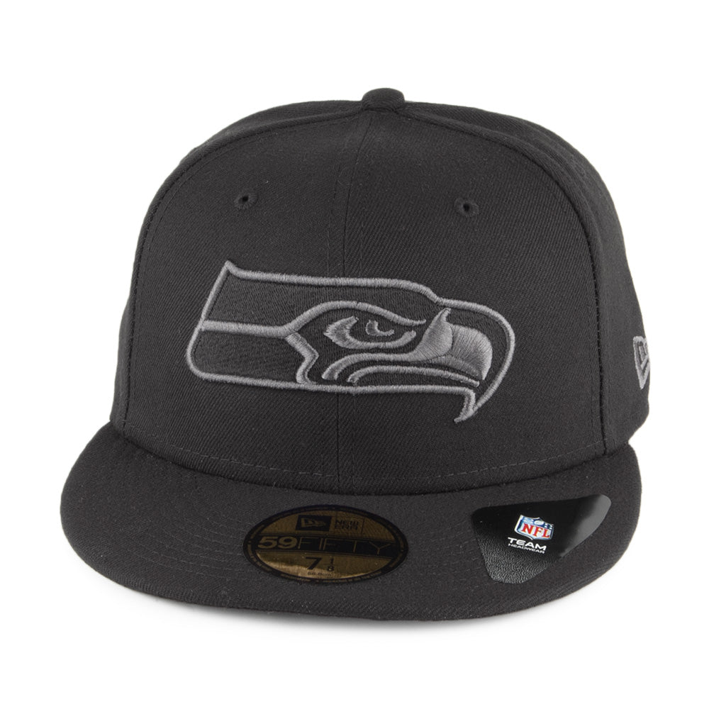 New Era 59FIFTY Seattle Seahawks Baseball Cap - Black Graphite - Black-Grey