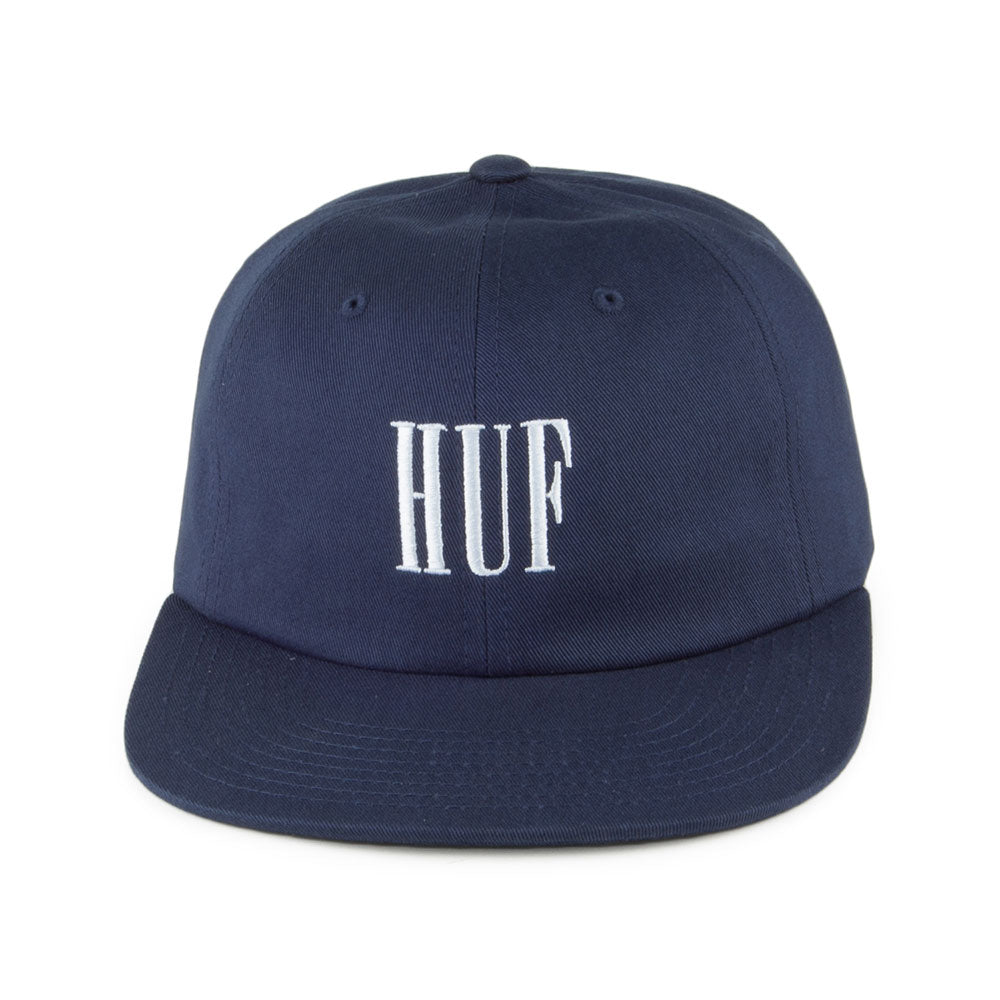 HUF Marka 6 Panel Strapback Cap - Navy