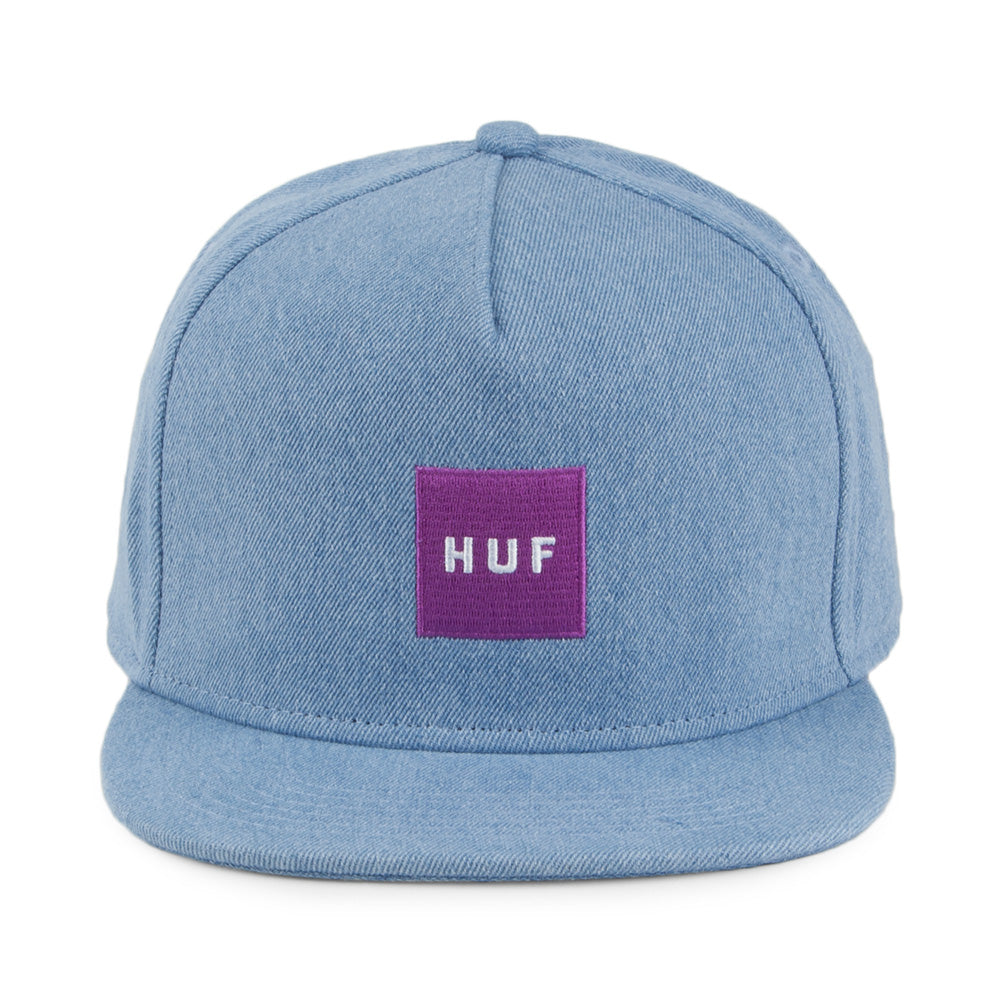 HUF Denim Box Logo Snapback Cap - Denim