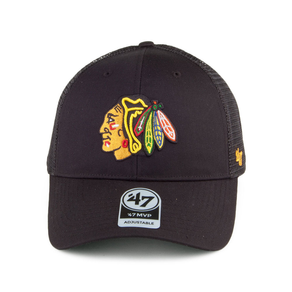 47 Brand Chicago Blackhawks Trucker Cap - NHL Branson MVP - Black