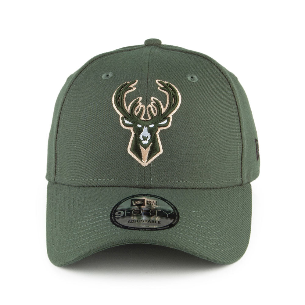 New Era 9FORTY Milwaukee Bucks Baseball Cap - NBA The League - Dark Green