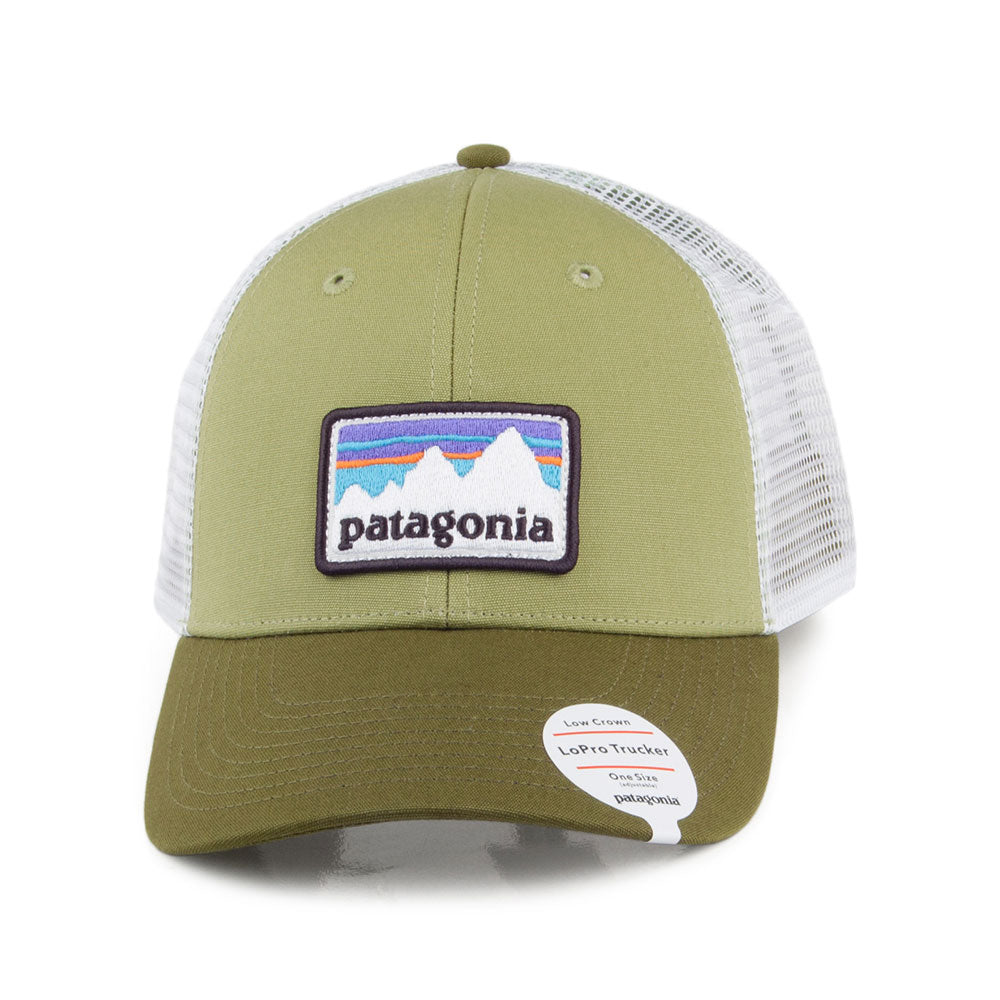 Patagonia Hats Shop Sticker Patch LoPro Trucker Cap - Green