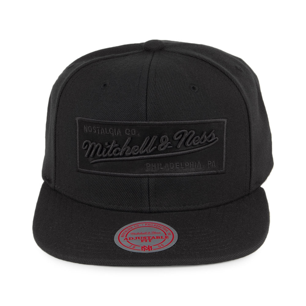 Mitchell & Ness Box Logo Snapback Cap - Black