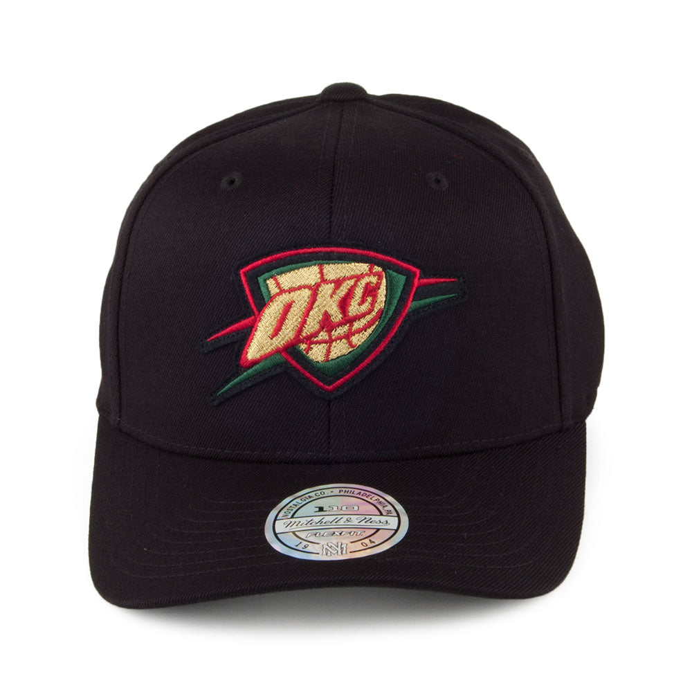 Mitchell & Ness Hats Oklahoma City Thunder Snapback Cap - Luxe 110 - Black