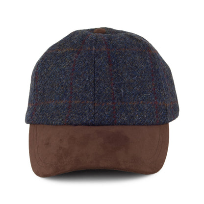 Failsworth Hats Harris Tweed Baseball Cap - Blue-Brown