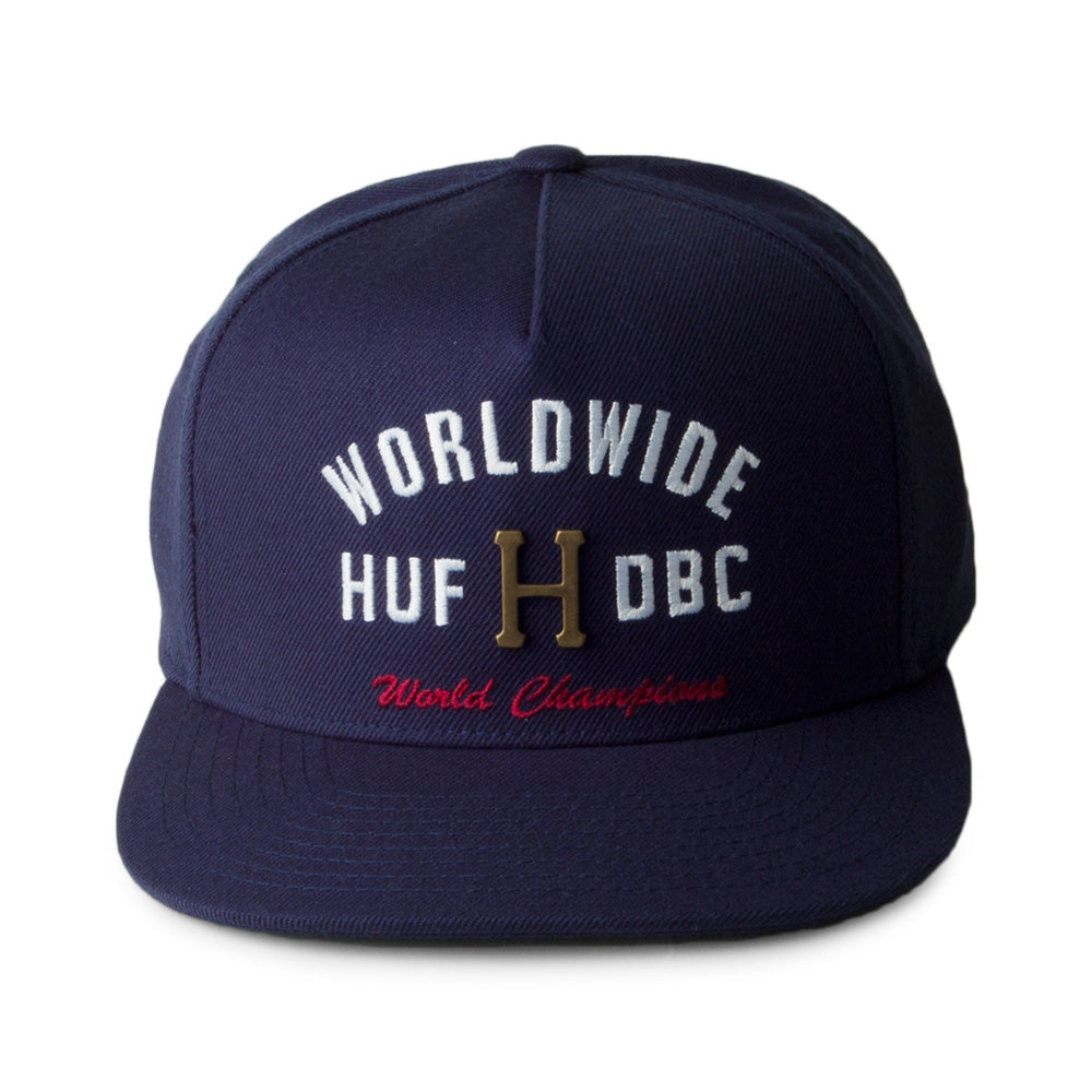 HUF Metal H Strapback Cap - Navy Blue