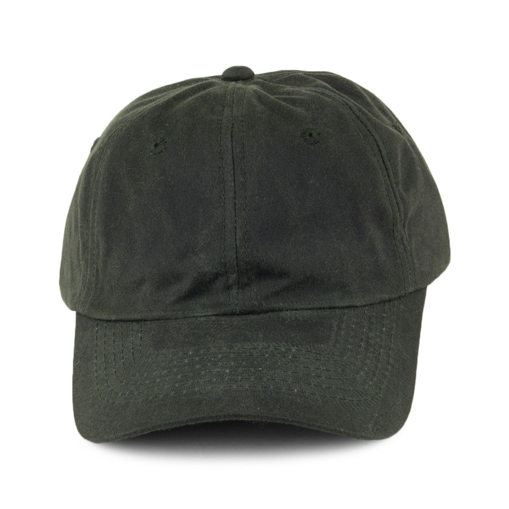 Dorfman Pacific Hats Unstructured Oilcloth Baseball Cap - Olive