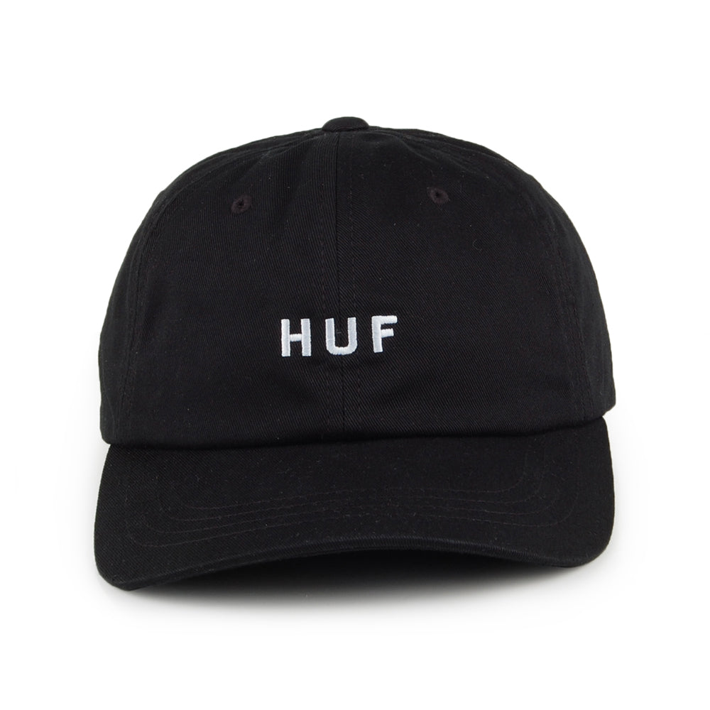 HUF Original Logo Curved Brim Cotton Baseball Cap - Black