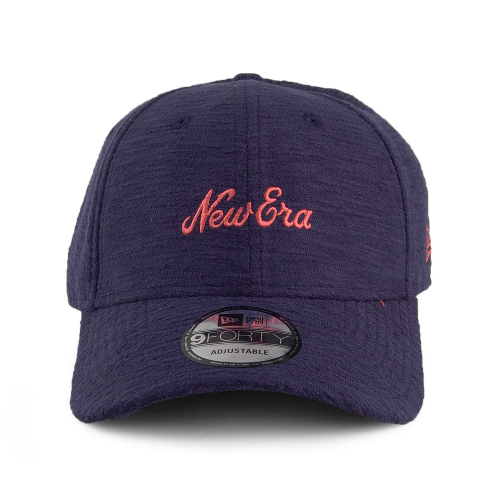 New Era 9FORTY Snapback Cap - NE Slub - Navy Blue