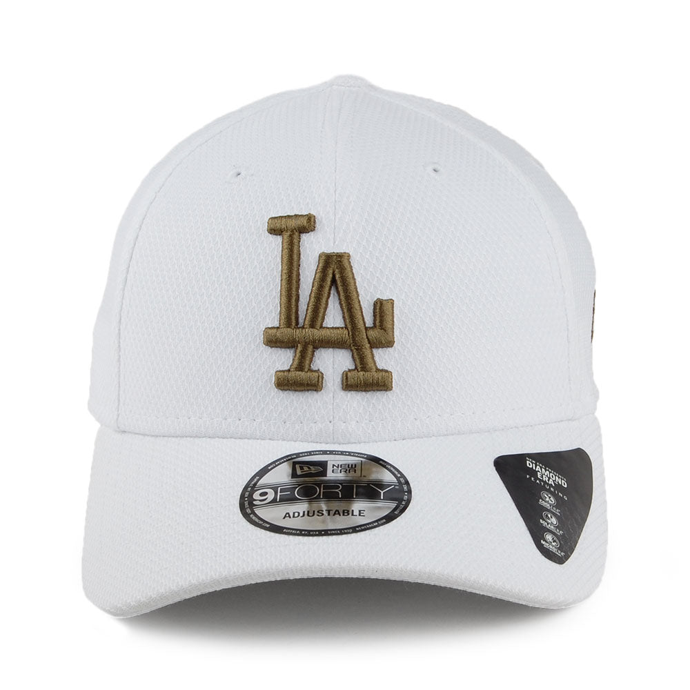 New Era 9FORTY L.A. Dodgers Baseball Cap - Diamond Era - White-Olive