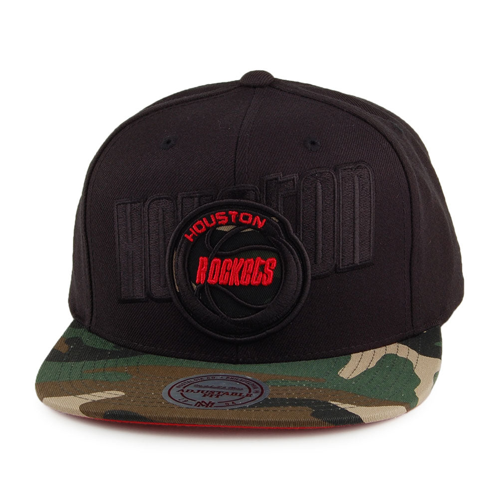 Mitchell & Ness Houston Rockets Snapback Cap - Blind - Black-Camo