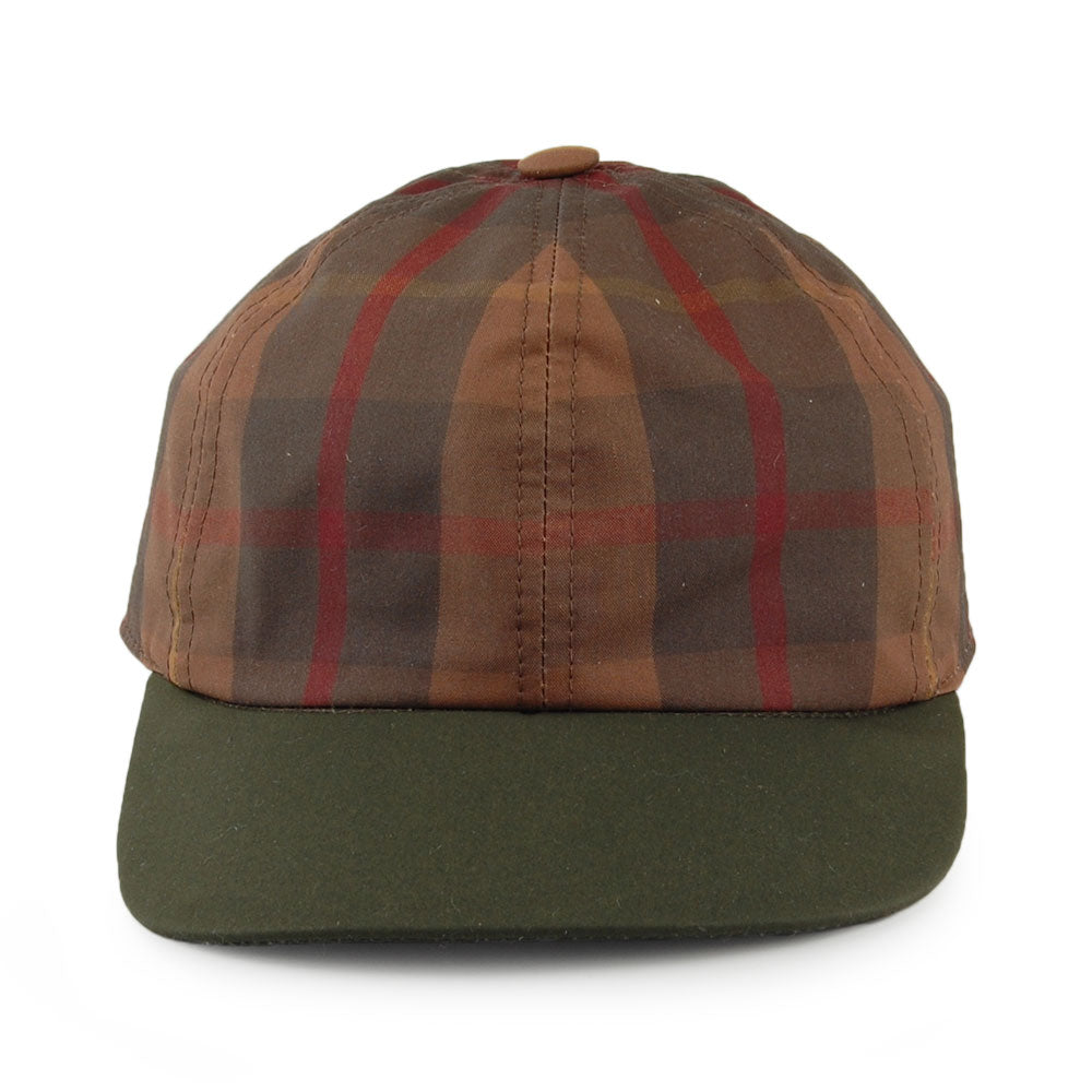 City Sport British Millerain Waxed Cotton Baseball Cap - Brown-Olive