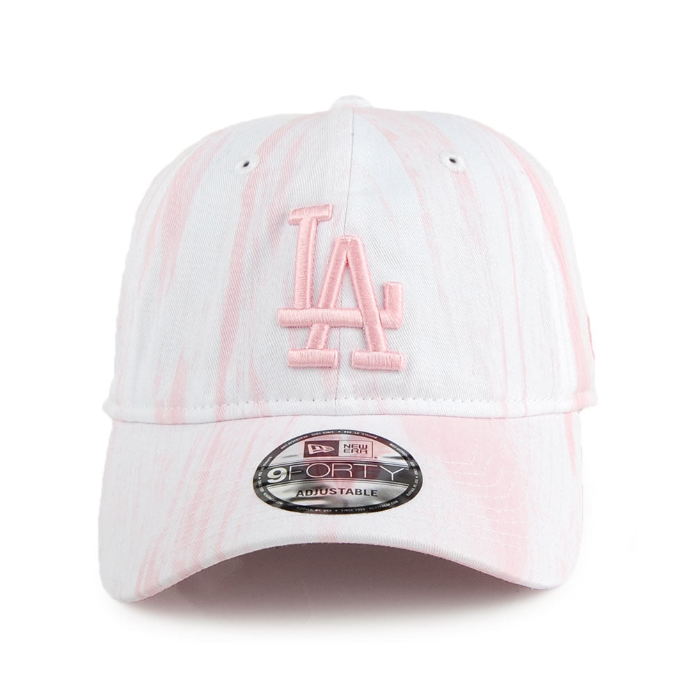 New Era 9FORTY L.A. Dodgers Baseball Cap - Tie Dye Pastel - Pink-White