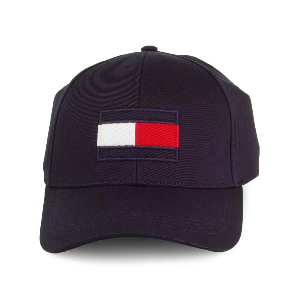 Tommy Hilfiger Hats Big Flag Cotton Baseball Cap - Navy Blue