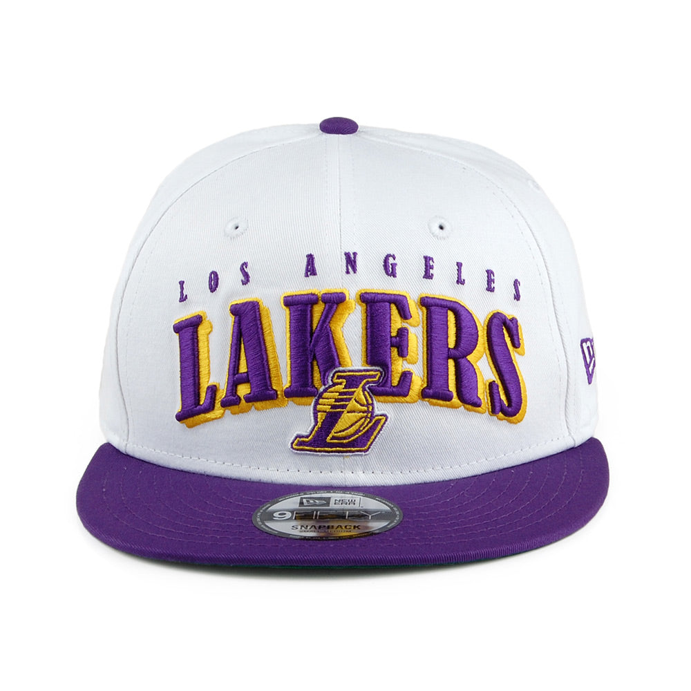 New Era 9FIFTY L.A. Lakers Snapback Cap - Retro NBA - White-Purple