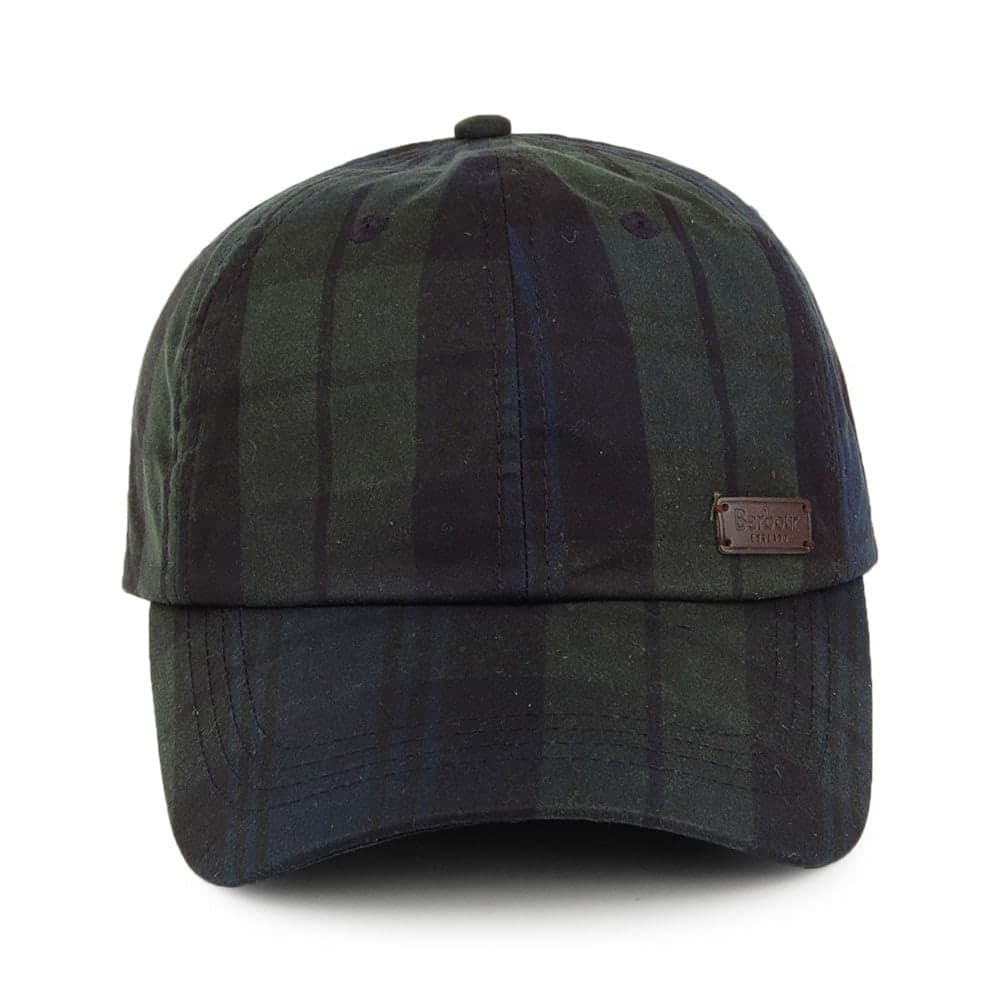 Barbour Hats Darwen Tartan Waxed Cotton Baseball Cap - Black-Multi