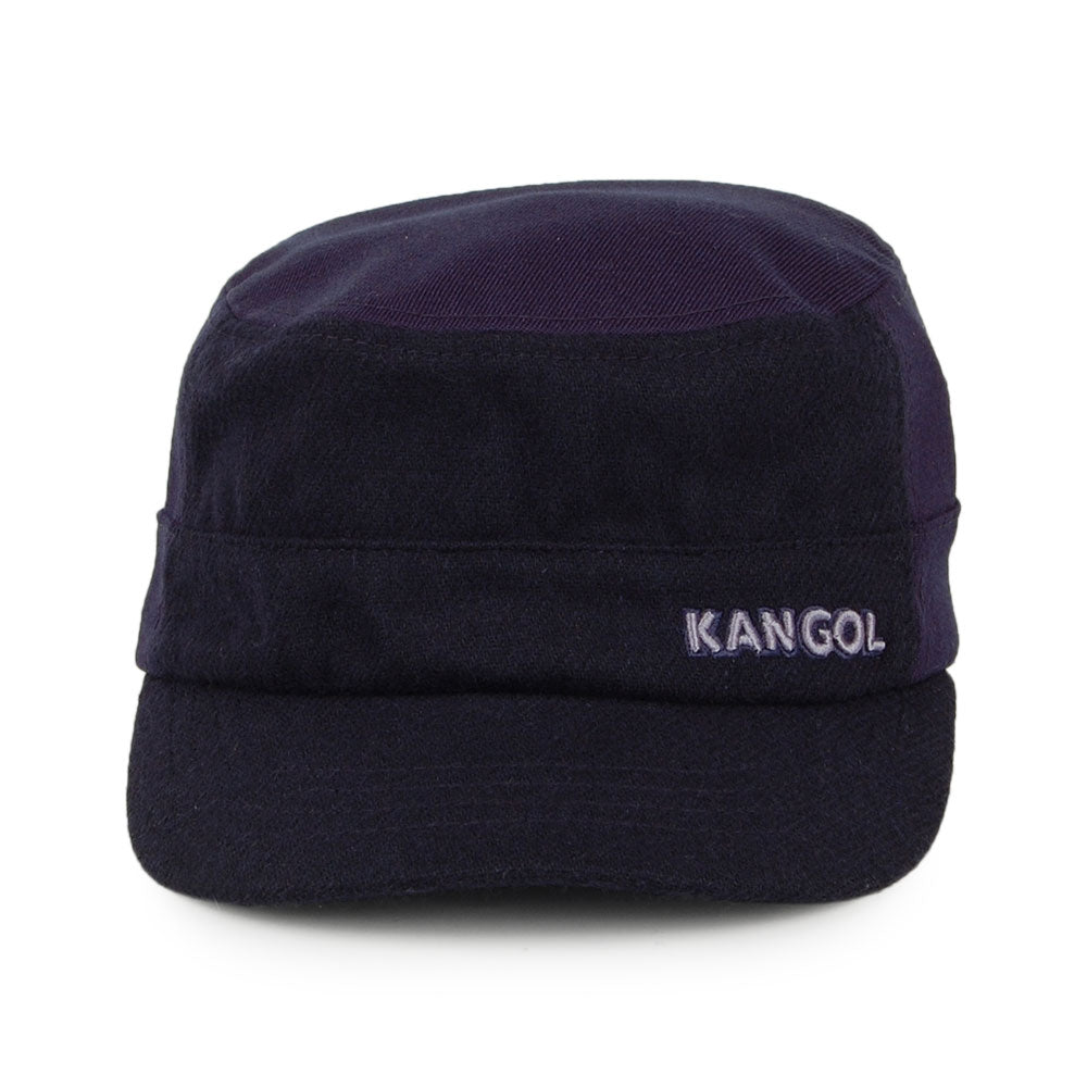 Kangol Textured Wool Army Cap - Navy Blue