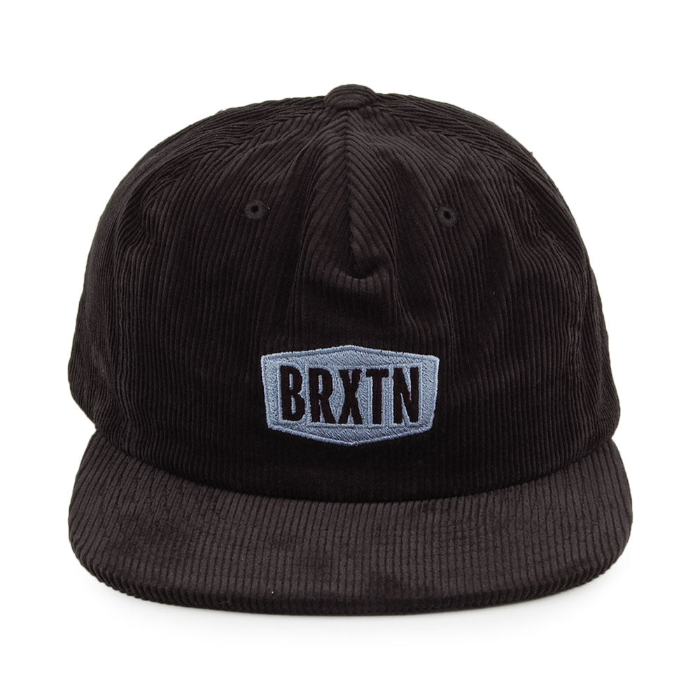 Brixton Hats Malt MP Corduroy Snapback Cap - Black