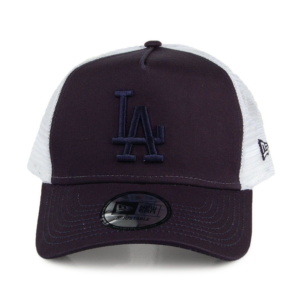 New Era L.A. Dodgers A-Frame Trucker Cap - MLB League Essential - Navy-White