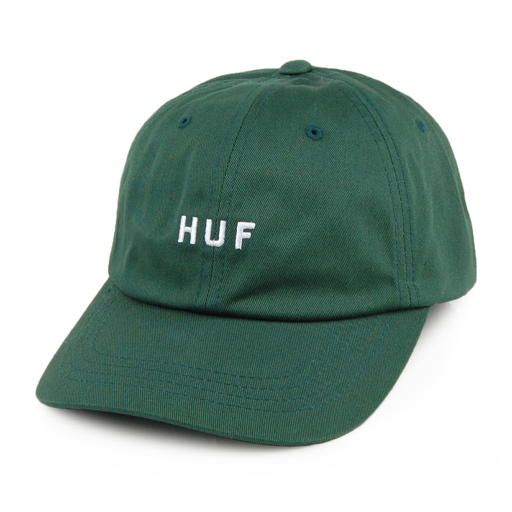 HUF Original Logo Cotton Curved Brim Baseball Cap - Green